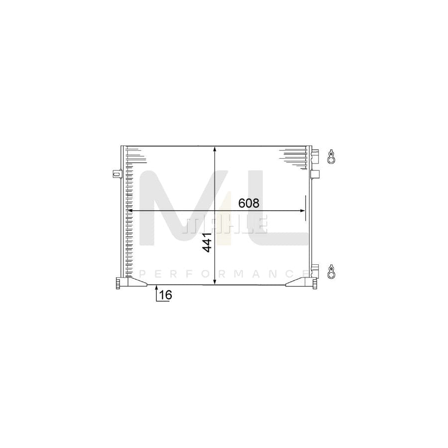 MAHLE ORIGINAL AC 528 000S Air conditioning condenser without dryer | ML Performance Car Parts