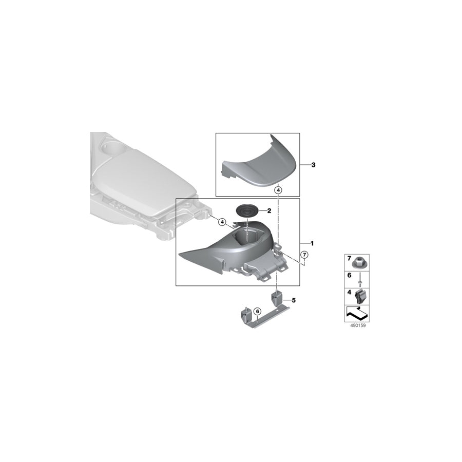 Genuine BMW 51166825793 I15 Cup Holder, Center Console Rear (Inc. i8) | ML Performance UK