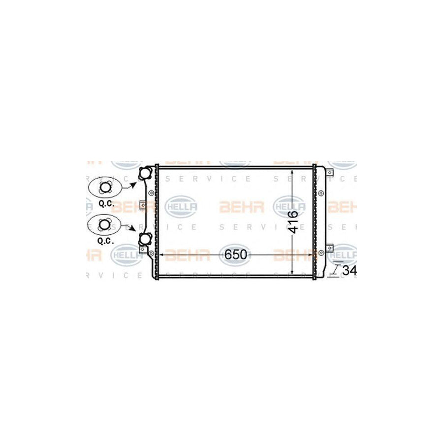 Hella 8MK 376 726-704 Engine Radiator