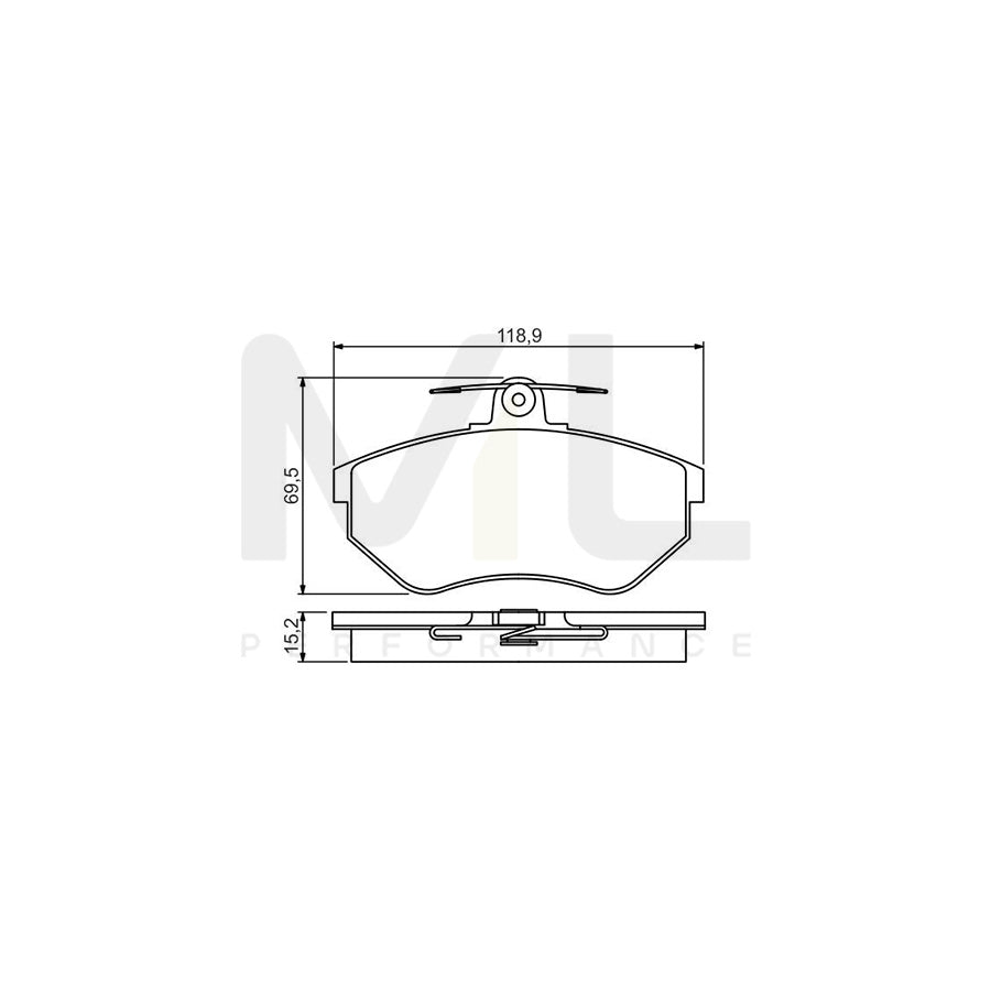 Bosch 0986495246 Brake Pad Set BP1545 | ML Performance Car Parts