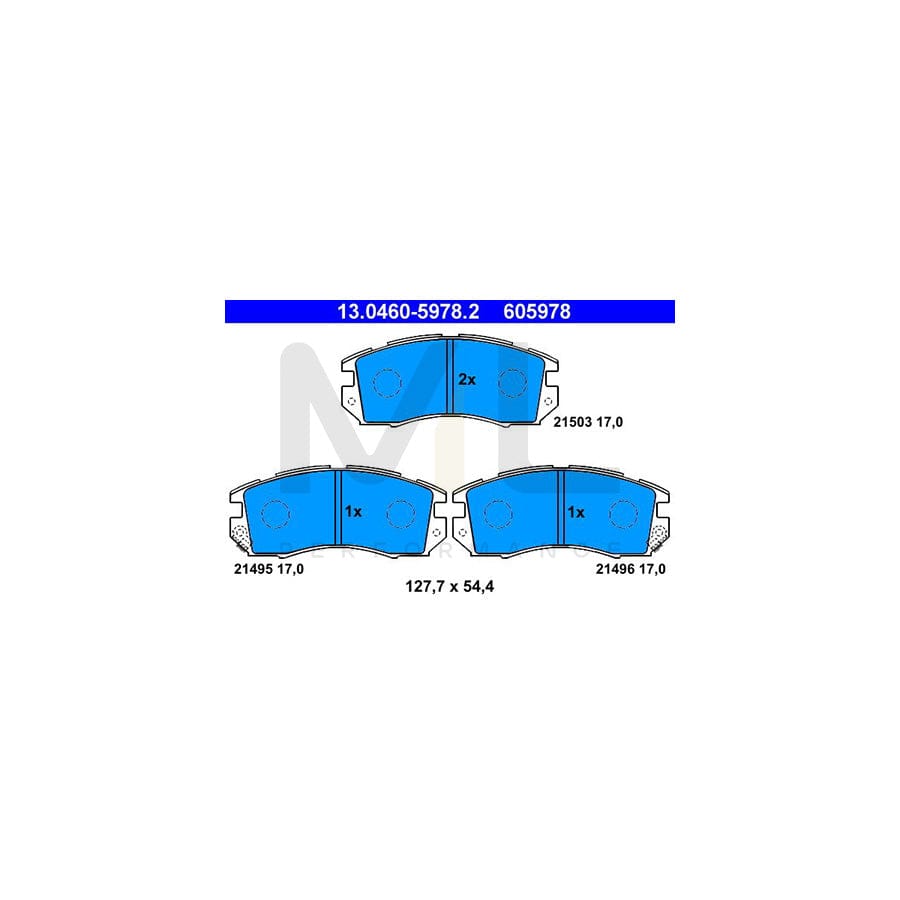 ATE 13.0460-5978.2 Brake pad set with acoustic wear warning | ML Performance Car Parts