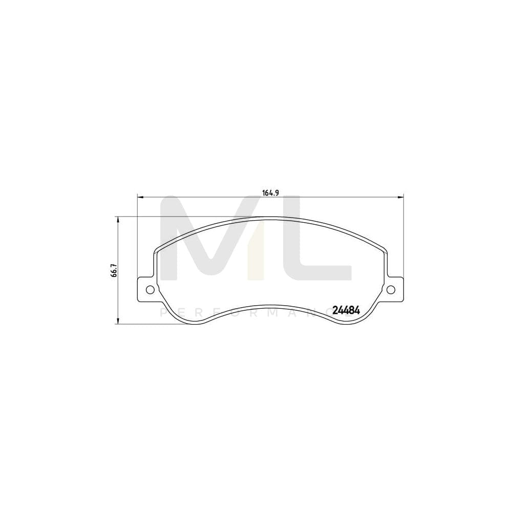 Brembo P 85 115 Brake Pad Set For Vw Amarok Excl. Wear Warning Contact, With Brake Caliper Screws | ML Performance Car Parts