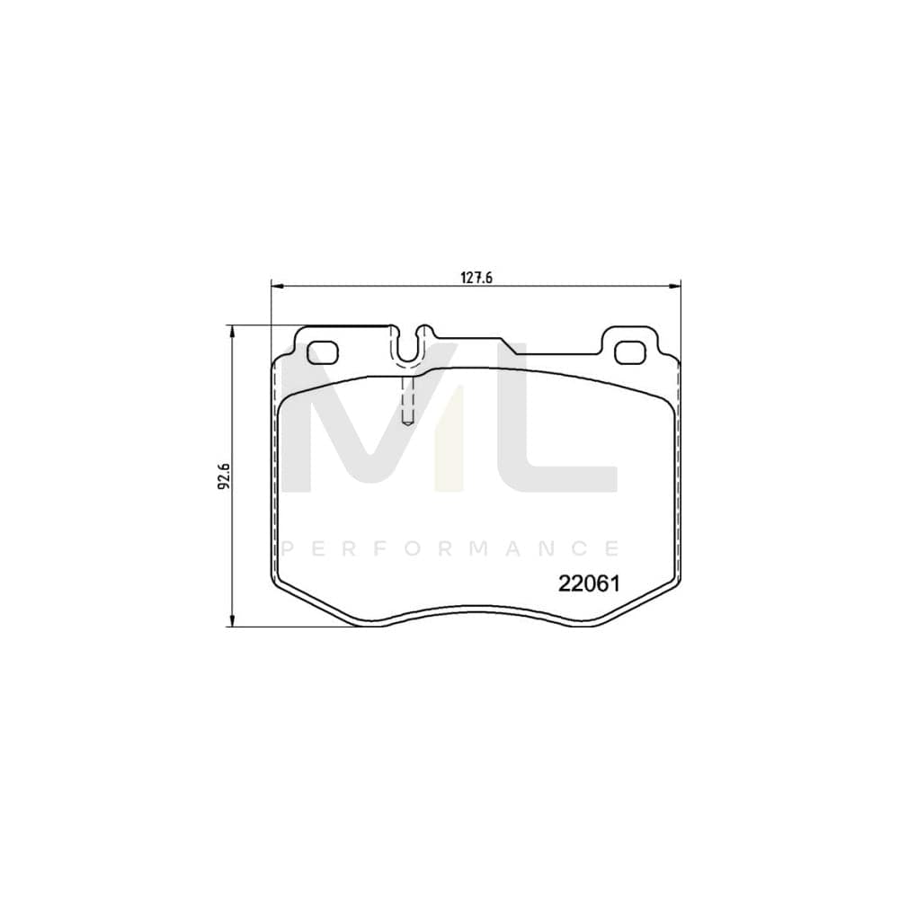 Brembo P 50 145 Brake Pad Set Prepared For Wear Indicator, With Anti-Squeak Plate | ML Performance Car Parts