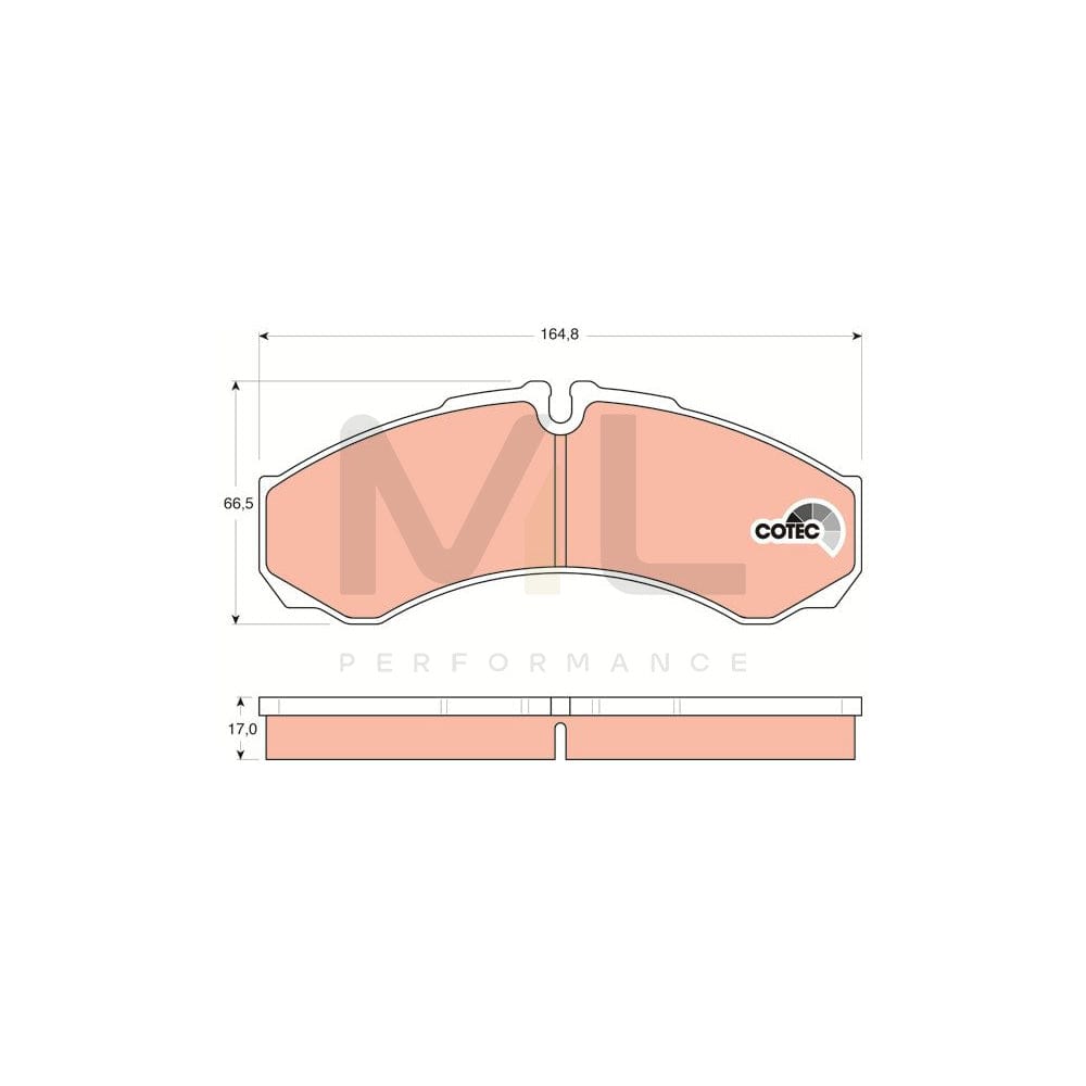 TRW Cotec Gdb1534 Brake Pad Set For Iveco Daily Prepared For Wear Indicator | ML Performance Car Parts