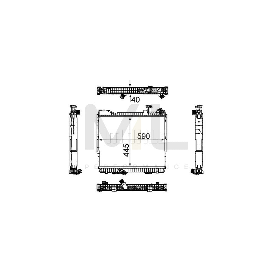 MAHLE ORIGINAL CR 1171 000P Engine radiator with frame, Brazed cooling fins | ML Performance Car Parts