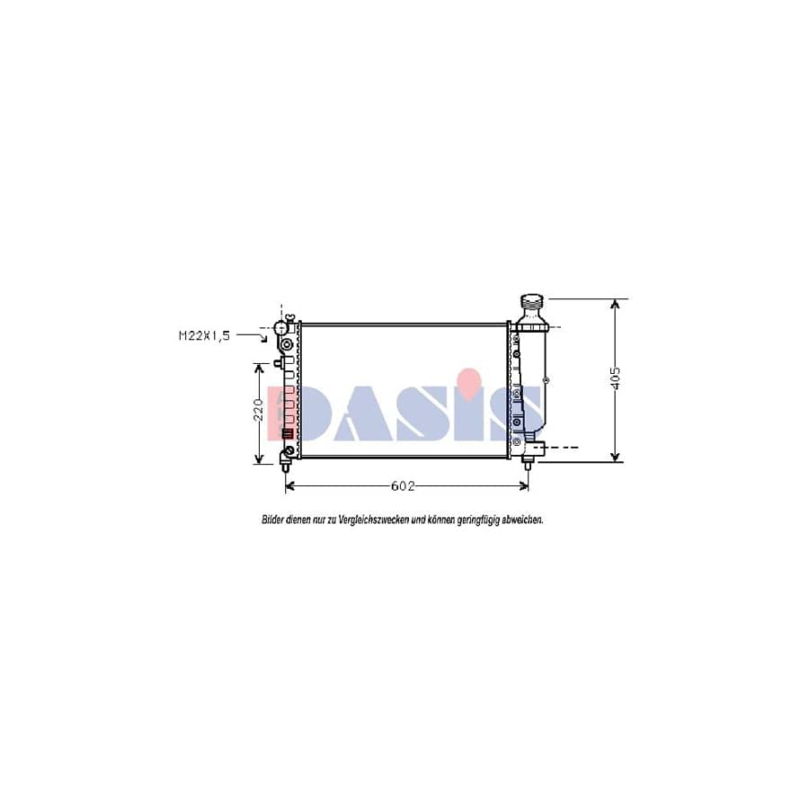 AKS Dasis 061070N Engine Radiator For Peugeot 106 II Hatchback (1A, 1C) | ML Performance UK