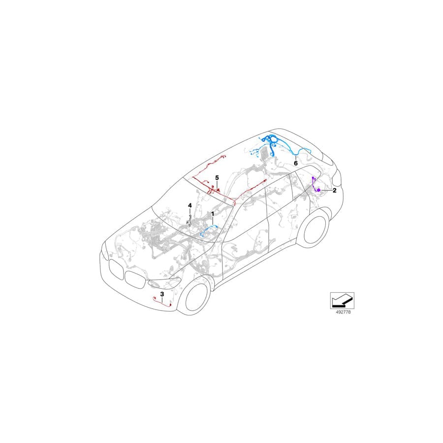 Genuine BMW 61128720320 G01 M Roof Cable Harness (Inc. X3 18d, X3 20iX & X3 30iX) | ML Performance UK Car Parts