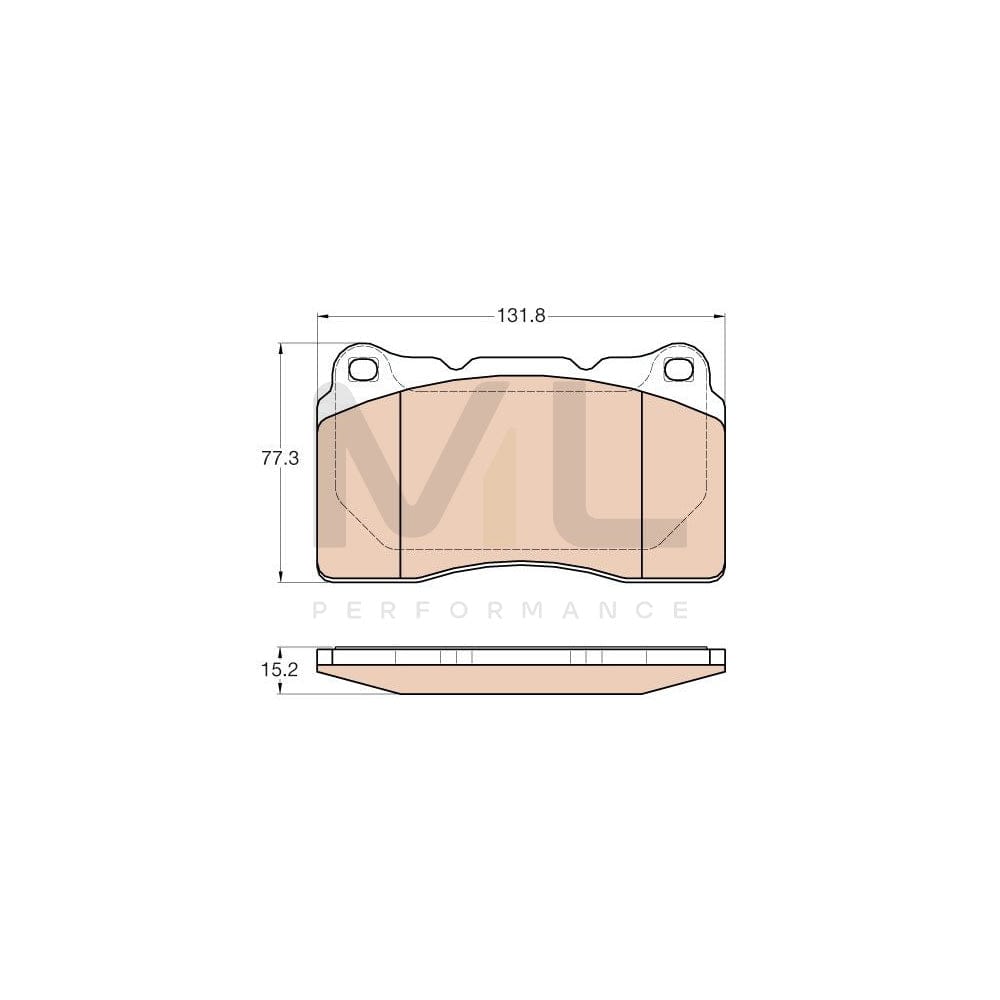 TRW Gdb2007 Brake Pad Set Not Prepared For Wear Indicator | ML Performance Car Parts