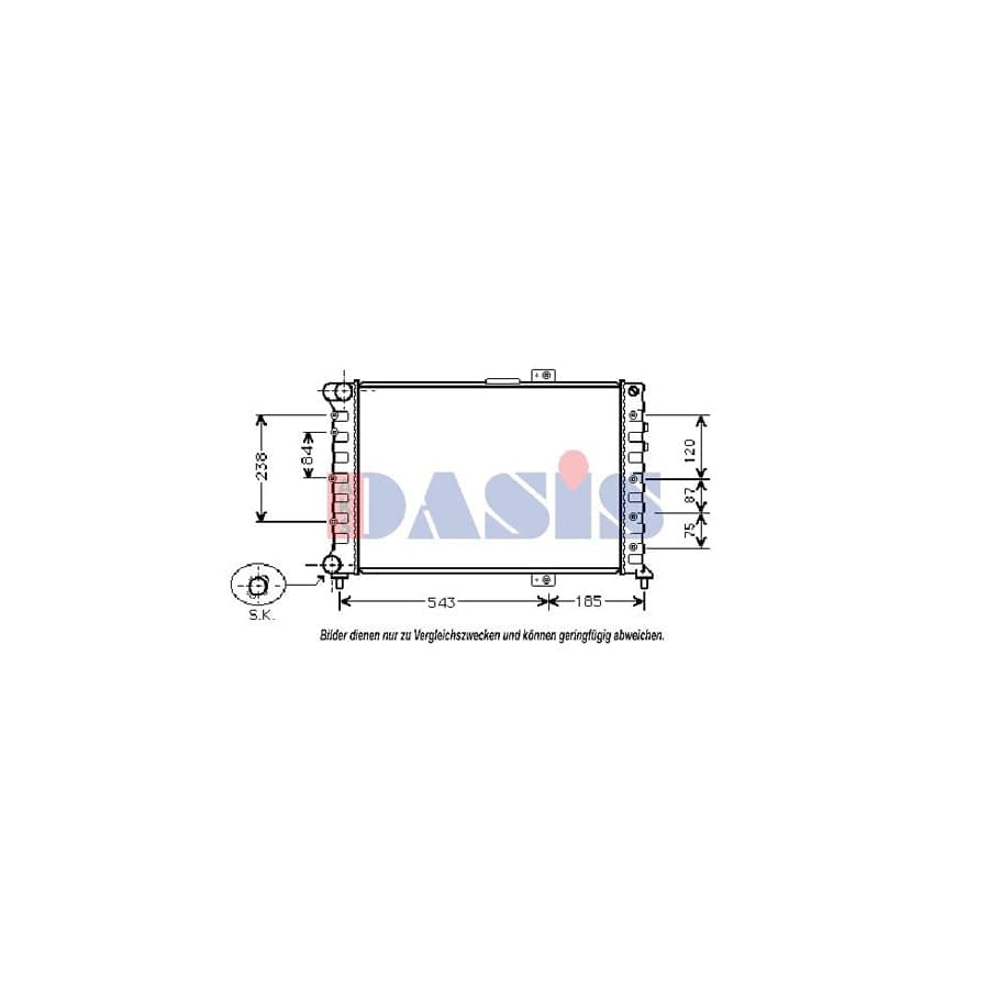 AKS Dasis 011060N Engine Radiator For Alfa Romeo 166 (936) | ML Performance UK