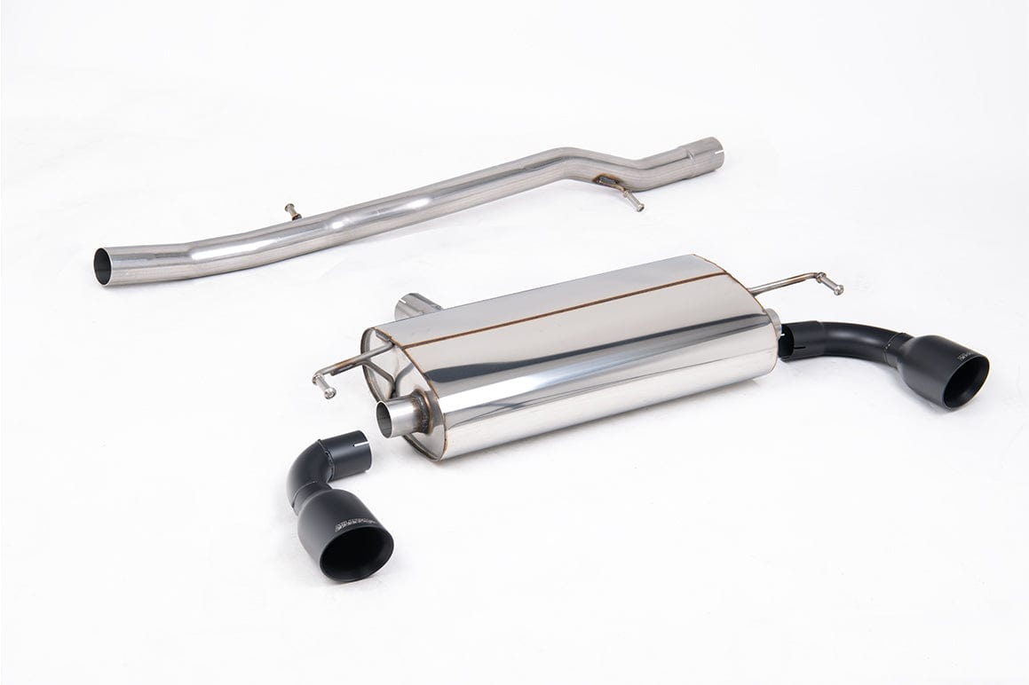 MillTek SSXVW689 Volkswagen Golf Non-Resonated Cat-Back Exhaust with GT-100 Cerakote Black Trims