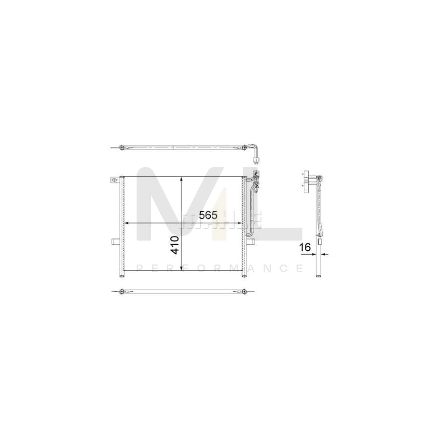 MAHLE ORIGINAL AC 502 001S Air conditioning condenser for BMW Z4 without dryer | ML Performance Car Parts