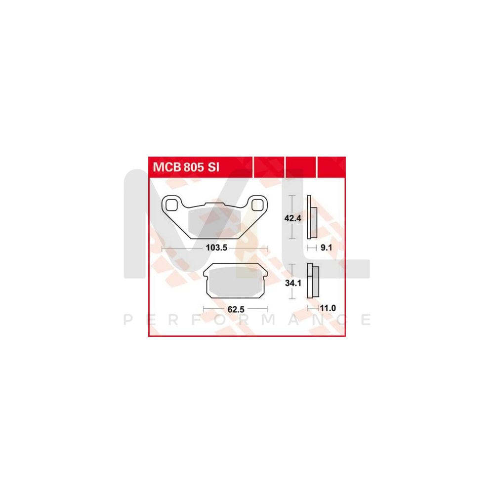 TRW Sinter Offroad Mcb805Si Brake Pad Set | ML Performance Car Parts