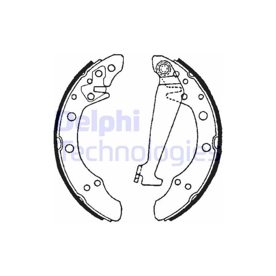 Delphi Ls1625 Brake Shoe Set