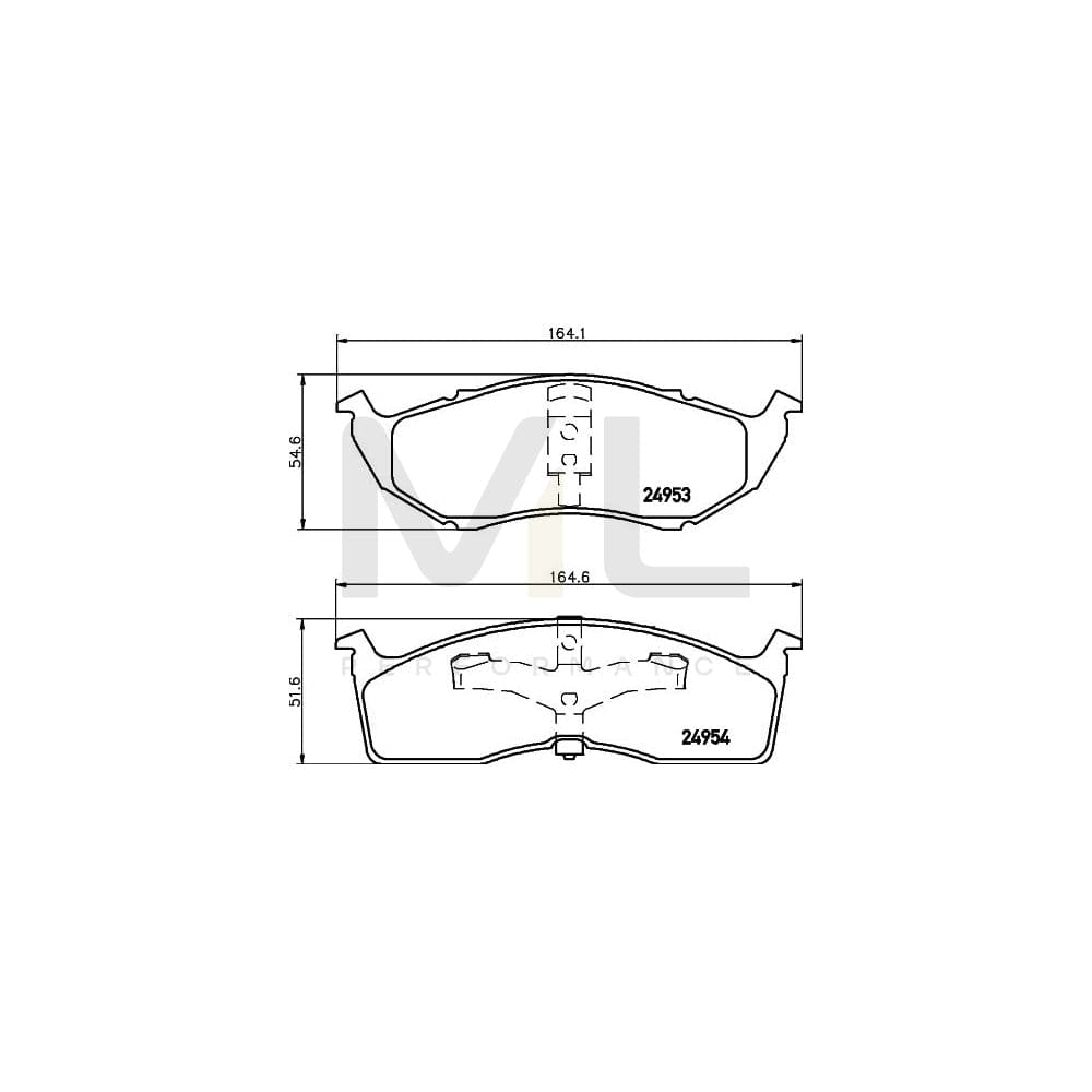 Hella 8DB 355 014-971 Brake Pad Set Not Prepared For Wear Indicator | ML Performance Car Parts