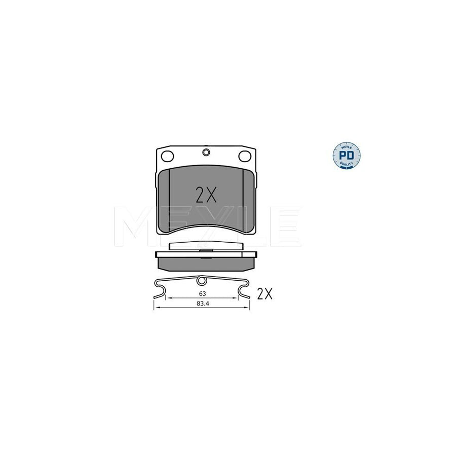 Meyle 025 216 3517/Pd Brake Pad Set For VW Transporter