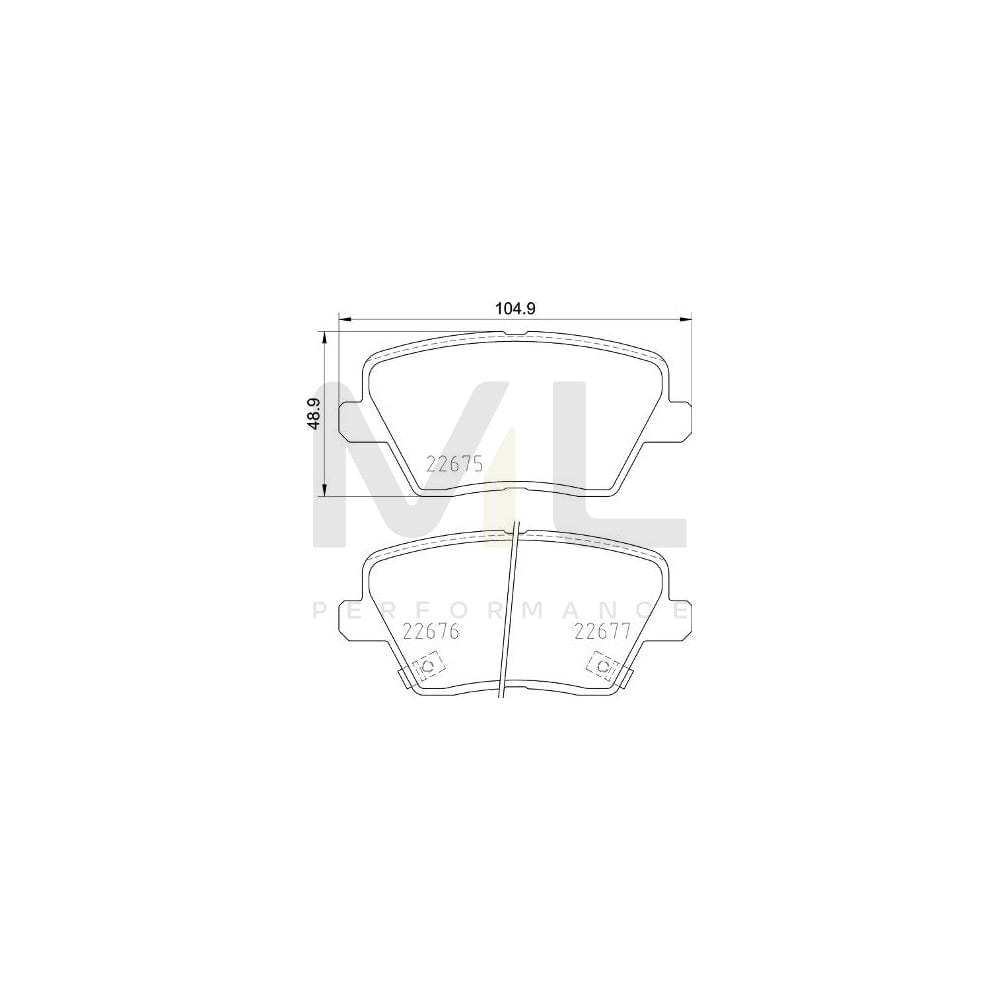 Brembo P 30 109 Brake Pad Set With Acoustic Wear Warning | ML Performance Car Parts