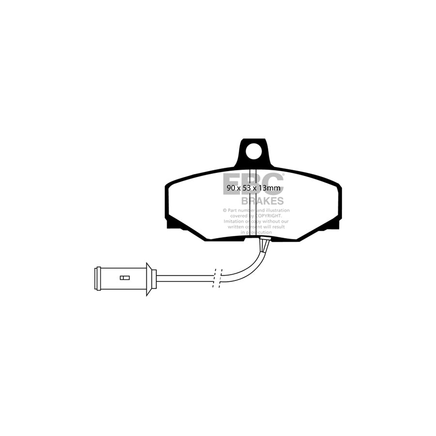 EBC DP757 Daimler Jaguar Ultimax Rear Brake Pads - Girling/TRW Caliper (Inc. Sovereign & XJ6) 2 | ML Performance UK Car Parts