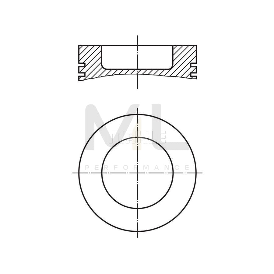 MAHLE ORIGINAL 043 34 01 Piston 84,95 mm, with piston rings, with piston ring carrier, without cooling duct | ML Performance Car Parts