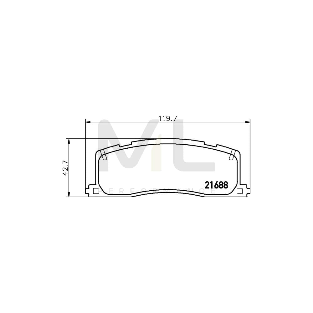 Hella 8DB 355 016-391 Brake Pad Set Not Prepared For Wear Indicator | ML Performance Car Parts