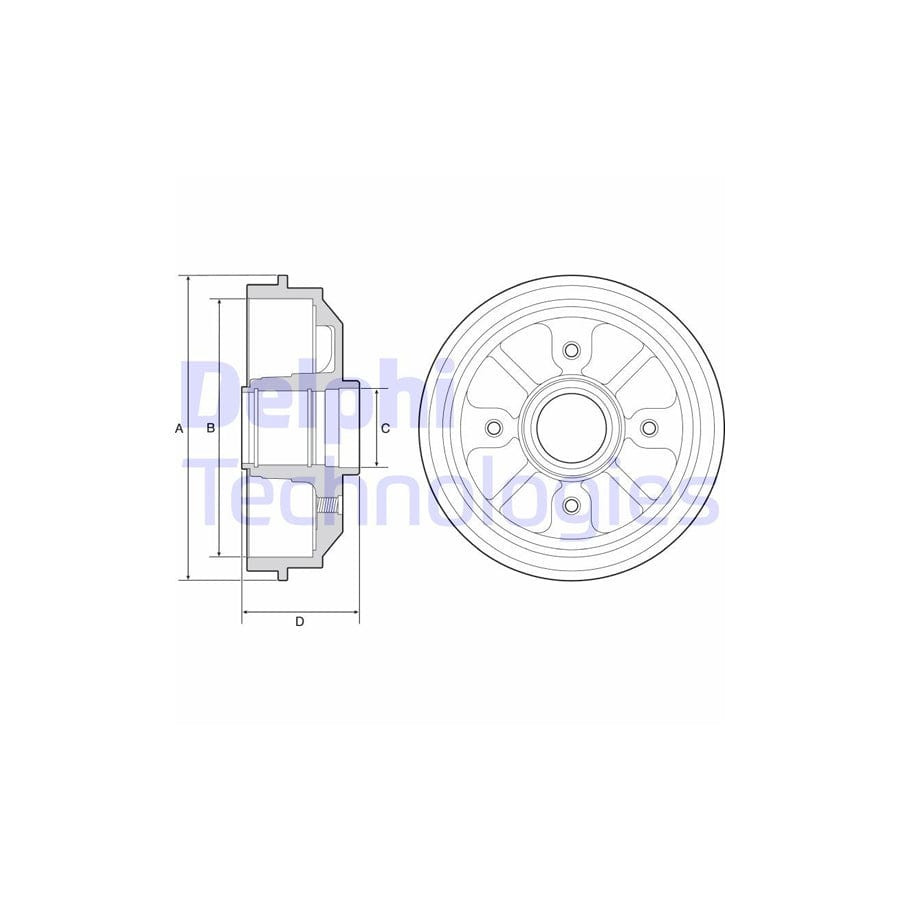 Delphi Bf282 Brake Drum