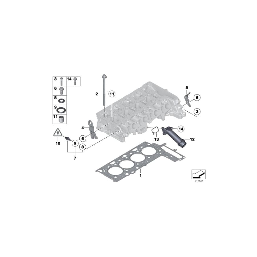 Genuine BMW 11128509149 F20 R56 Cylinder Head Gasket Asbestos-Free 1-LOCH (Inc. One D, 114d & Cooper D 1.6) | ML Performance UK Car Parts