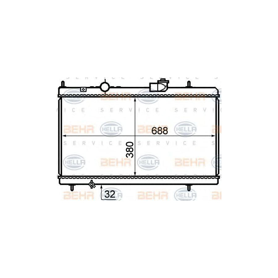 Hella 8MK 376 732-741 Engine Radiator