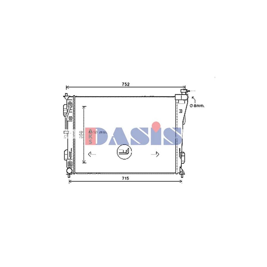 AKS Dasis 510186N Engine Radiator For Hyundai Grandeur (Hg) | ML Performance UK