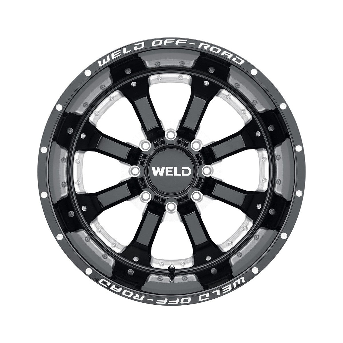 Weld W12500082476 Granada Eight W125 Wheel 20x10 8x165.1 ET-18 BS4.75 Gloss Black Mill