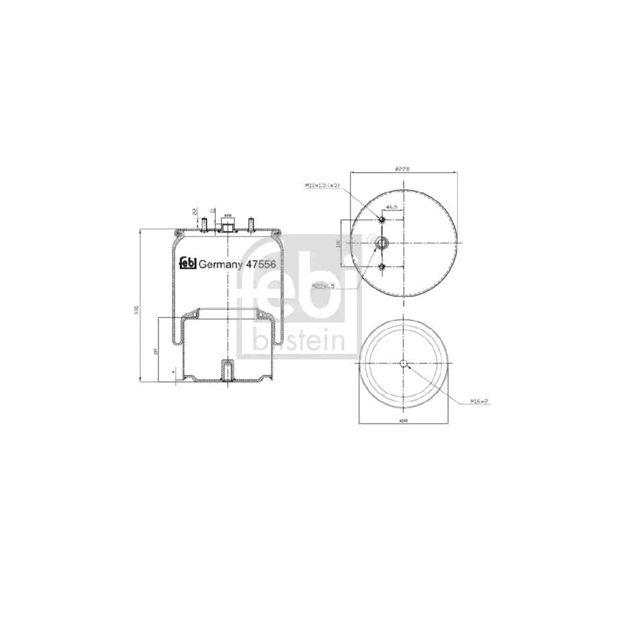 Febi Bilstein 47556 Boot, Air Suspension