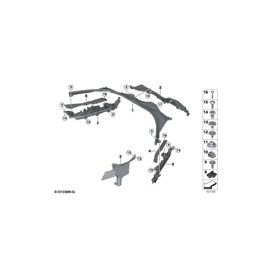 Genuine BMW 51757340879 G20 G21 Cover For Steering Assembly, Front Left RWD (Inc. M340i, 330i & 320i) | ML Performance UK Car Parts