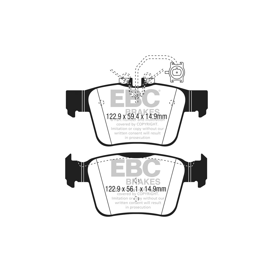 EBC DP22315 Alfa Romeo Greenstuff Rear Brake Pads - ATE Caliper (Inc. Giulia & Stelvio) 2 | ML Performance UK Car Parts