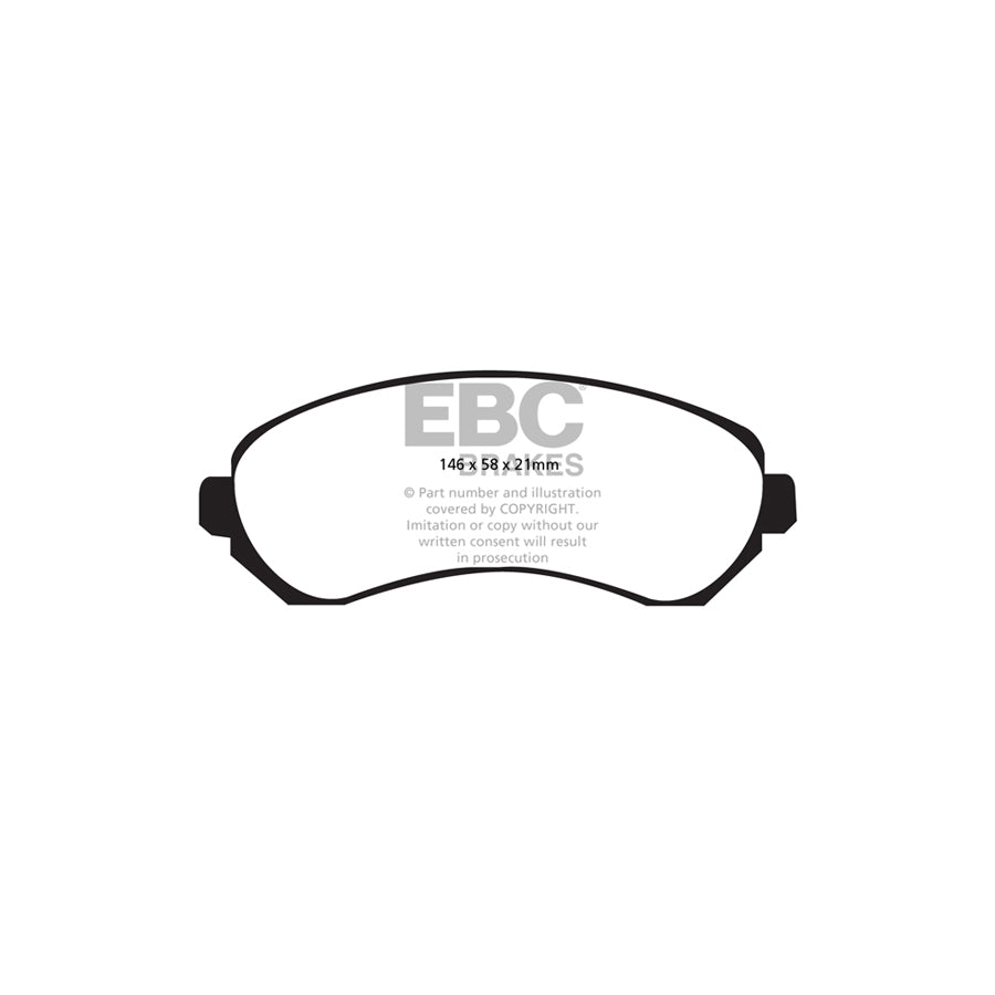 EBC PD01KF1814 Chevrolet Trans Sport Greenstuff Front Brake Pad & Plain Disc Kit  2 | ML Performance UK Car Parts