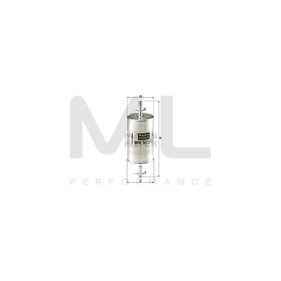 MANN-FILTER WK 511/1 Fuel filter In-Line Filter | ML Performance Car Parts