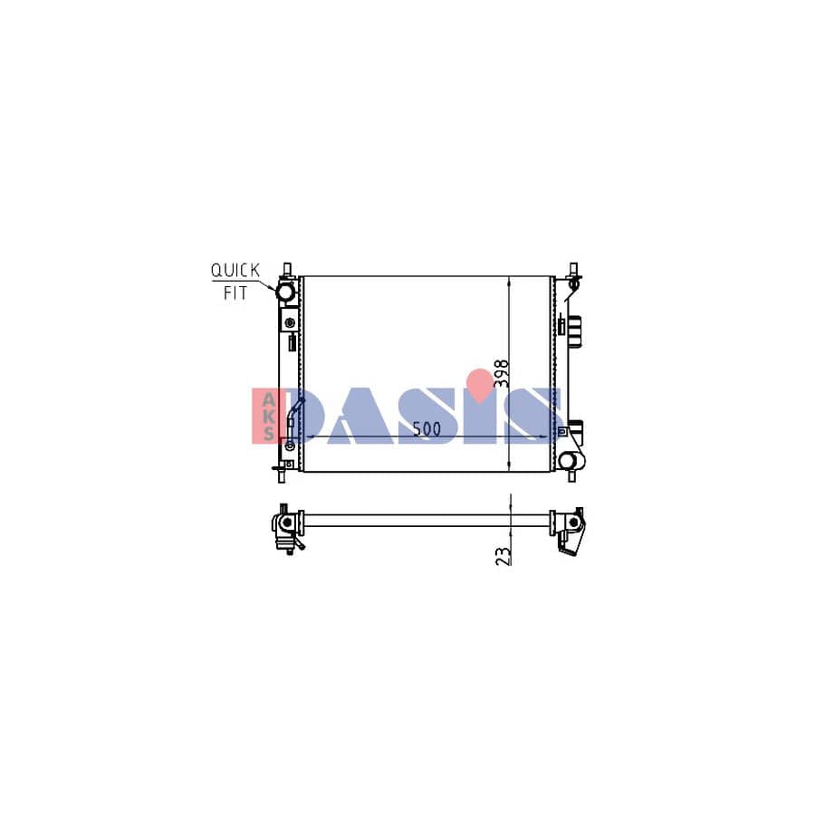 AKS Dasis 510191N Engine Radiator | ML Performance UK