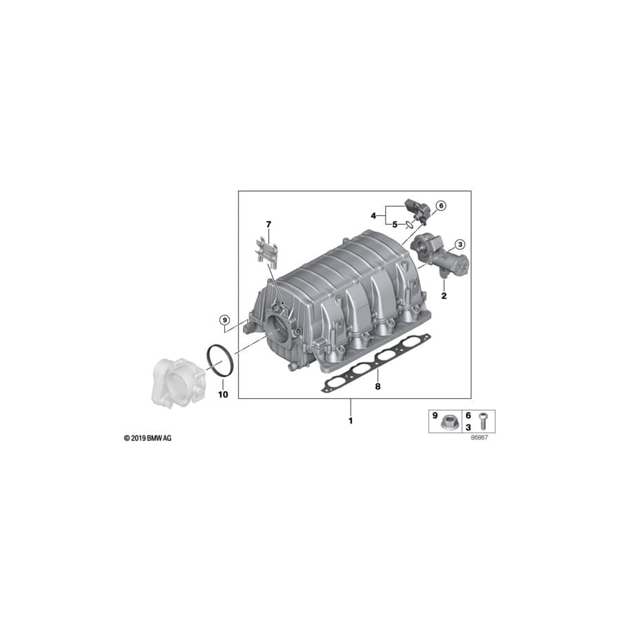 Genuine BMW 11617573830 E64 E67 E53 Torx Bolt M5X12-U1 (Inc. 645Ci, 745Li & 735i) | ML Performance UK Car Parts