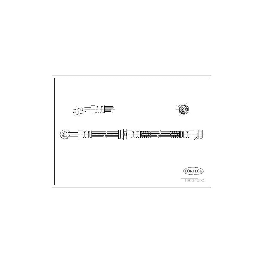 Corteco 19033003 Brake Hose For Hyundai Trajet (Fo) | ML Performance UK