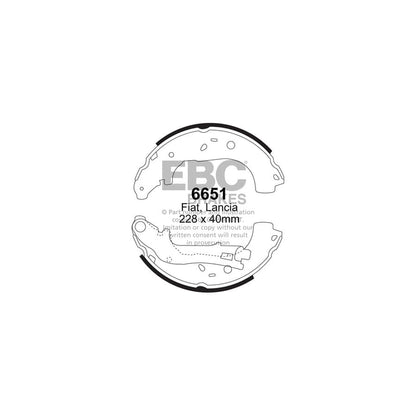 EBC 6651 Fiat Lancia Opel Vauxhall Rear Brake Shoes - TRW Caliper 1 | ML Performance UK Car Parts