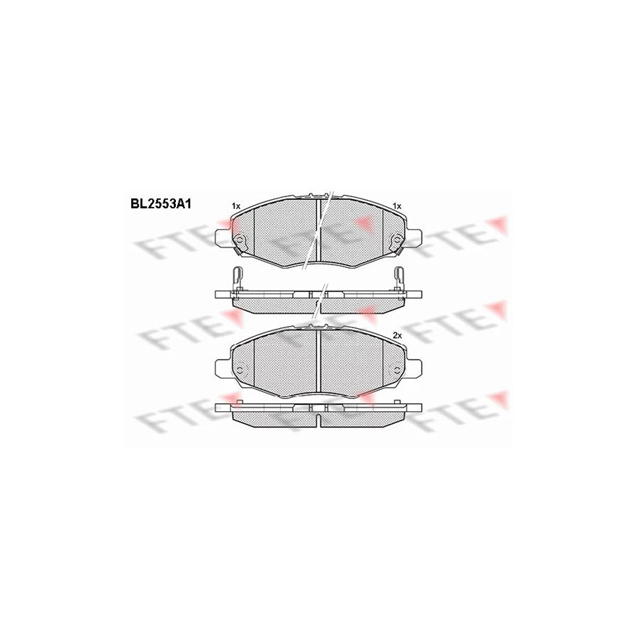 Fte BL2553A1 Brake Pad Set For Toyota Hilux Pick-Up | ML Performance UK Car Parts