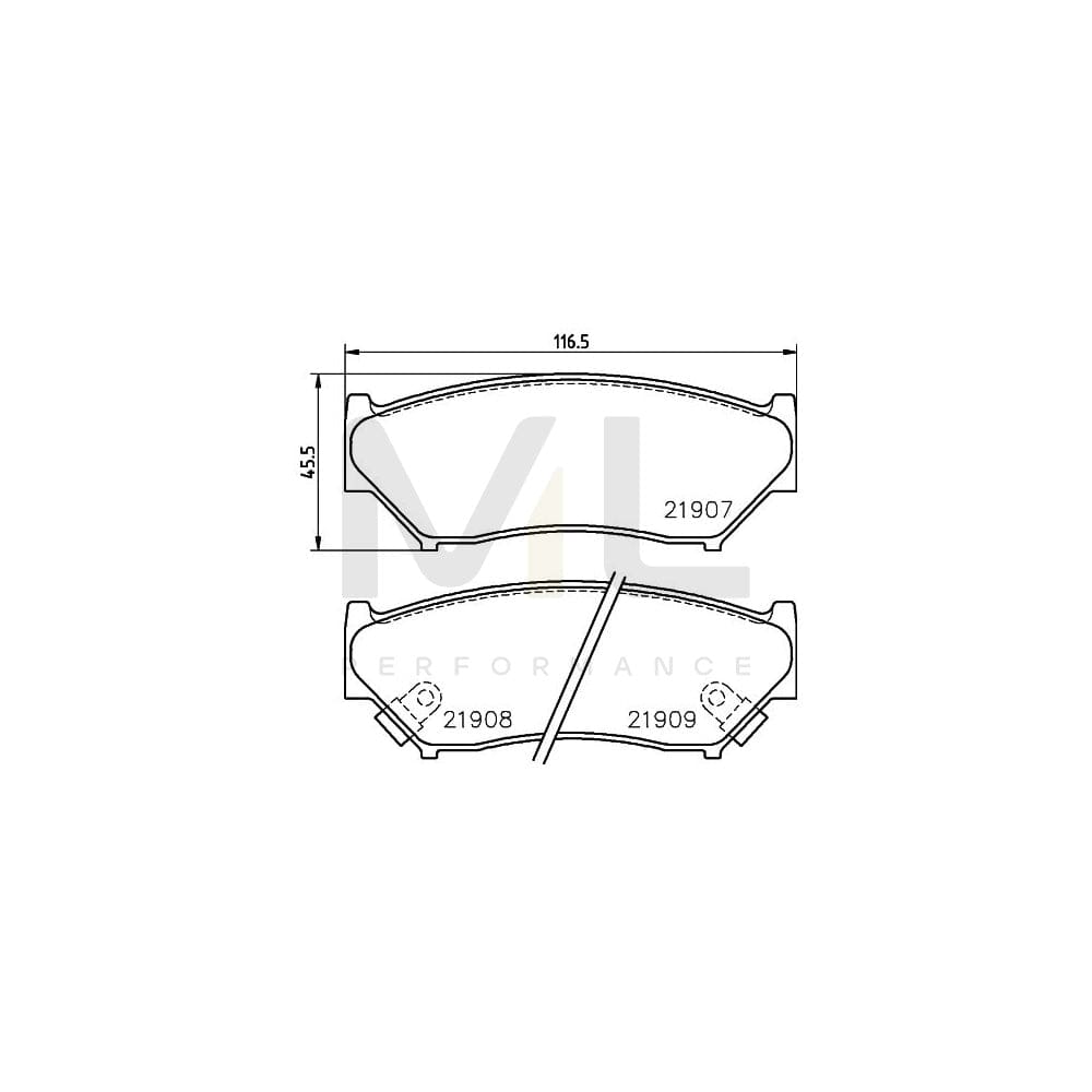 Hella 8DB 355 016-911 Brake Pad Set With Acoustic Wear Warning | ML Performance Car Parts