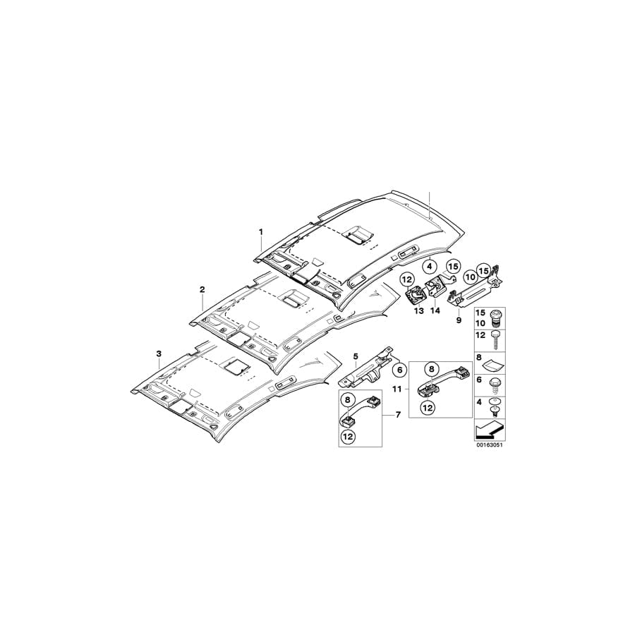 Genuine BMW 51169143520 E87 E81 Grab Handle, Front ALASKAGRAU (Inc. 118d, 120i & 125i) | ML Performance UK Car Parts