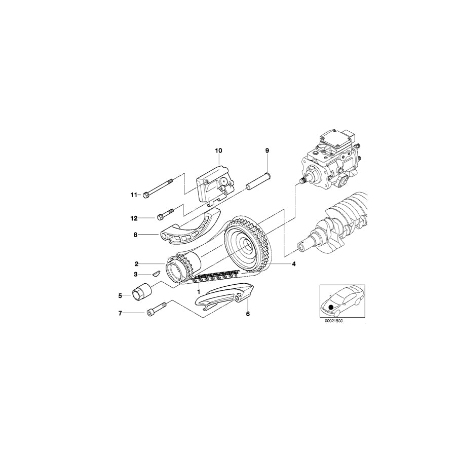 Genuine BMW 11412246884 E46 E39 Bolt (Inc. 318d, 520d & 320d) | ML Performance UK Car Parts