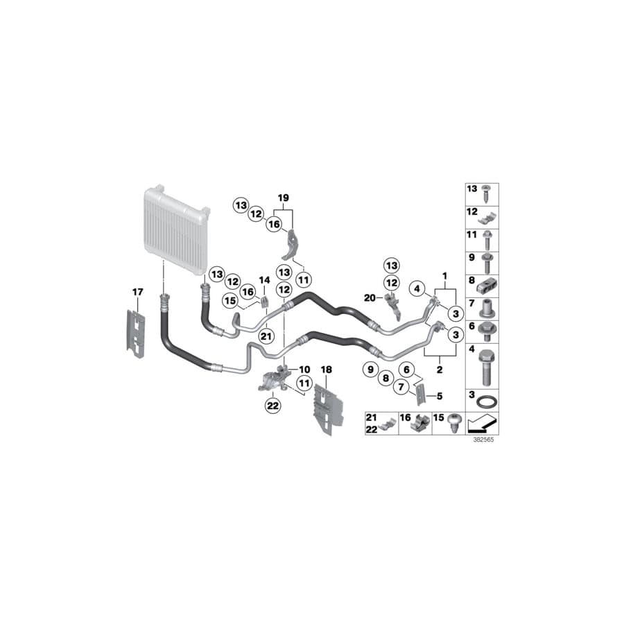 Genuine BMW 17227636941 F11 F10 F12 Oil Cooling Pipe Outlet (Inc. 640iX, 740LiX & 535iX) | ML Performance UK Car Parts