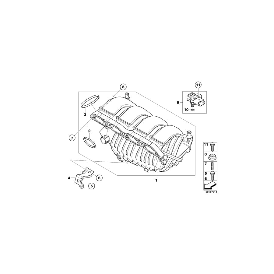 Genuine BMW 11617569966 R56 Intake Manifold Support (Inc. Cooper ALL4, One & One Eco 55kW) | ML Performance UK Car Parts