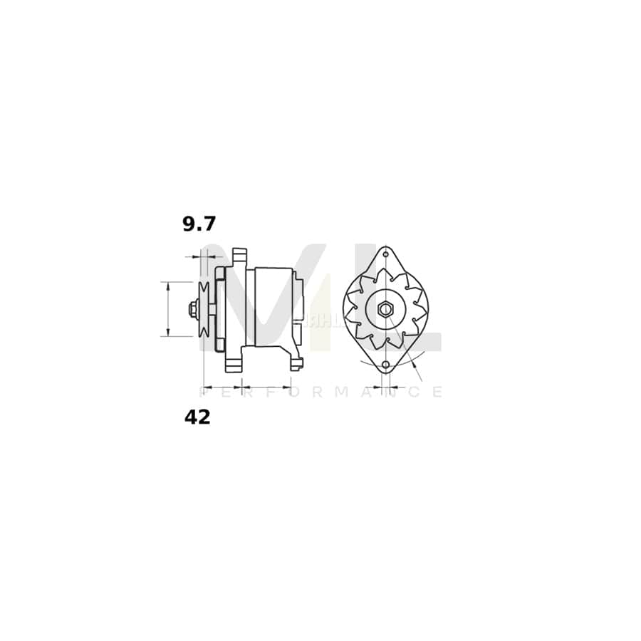 MAHLE ORIGINAL MG 491 Alternator 14V, 70A | ML Performance Car Parts