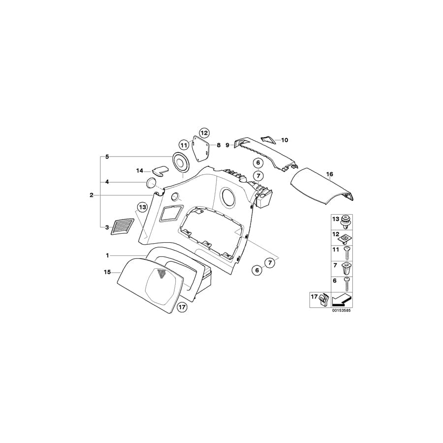 Genuine BMW 51437055306 E85 E86 Insert Right BEIGE (Inc. Z4) | ML Performance UK Car Parts