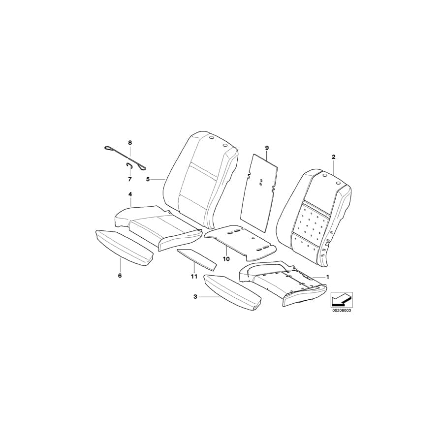 Genuine BMW 52109144825 E71 E70 E72 Seat Upholstery (Inc. X6 30dX, X6 50iX & X6 35dX) | ML Performance UK Car Parts