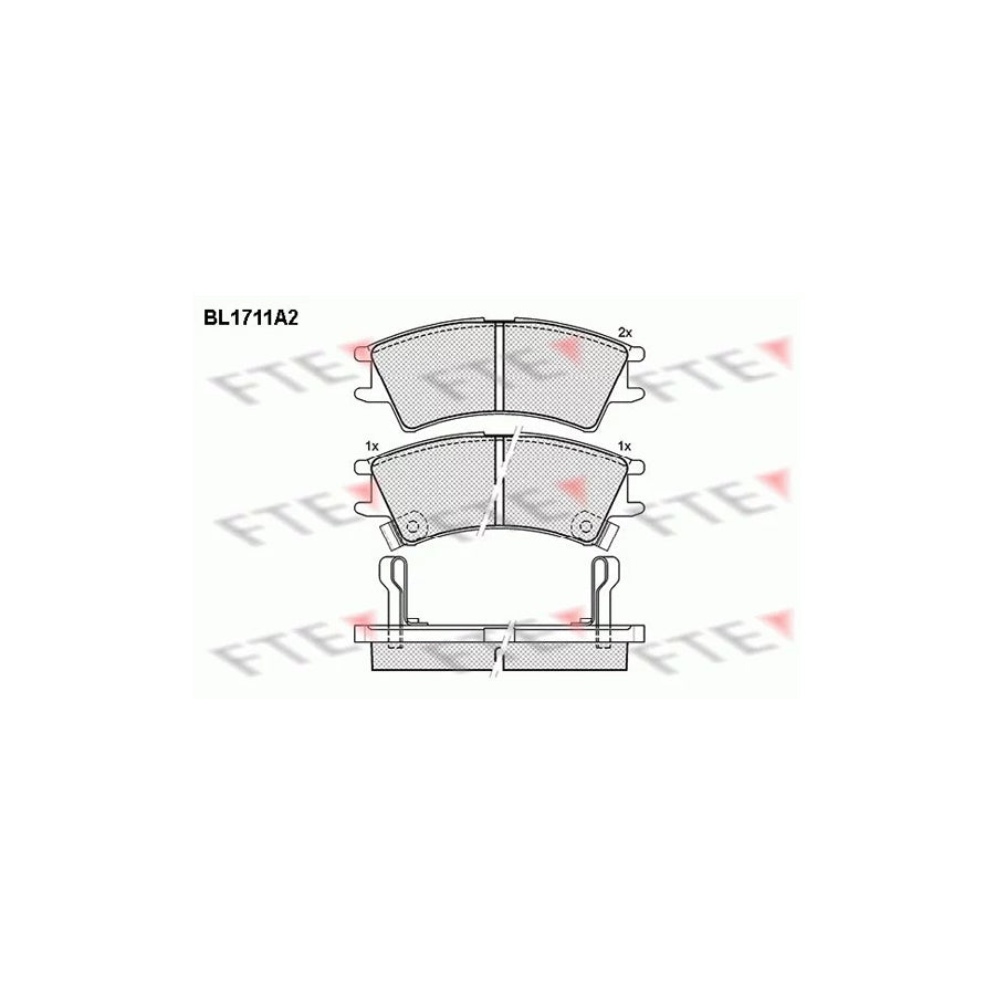 Fte BL1711A2 Brake Pad Set For Hyundai Amica / Atoz (Mx) | ML Performance UK Car Parts