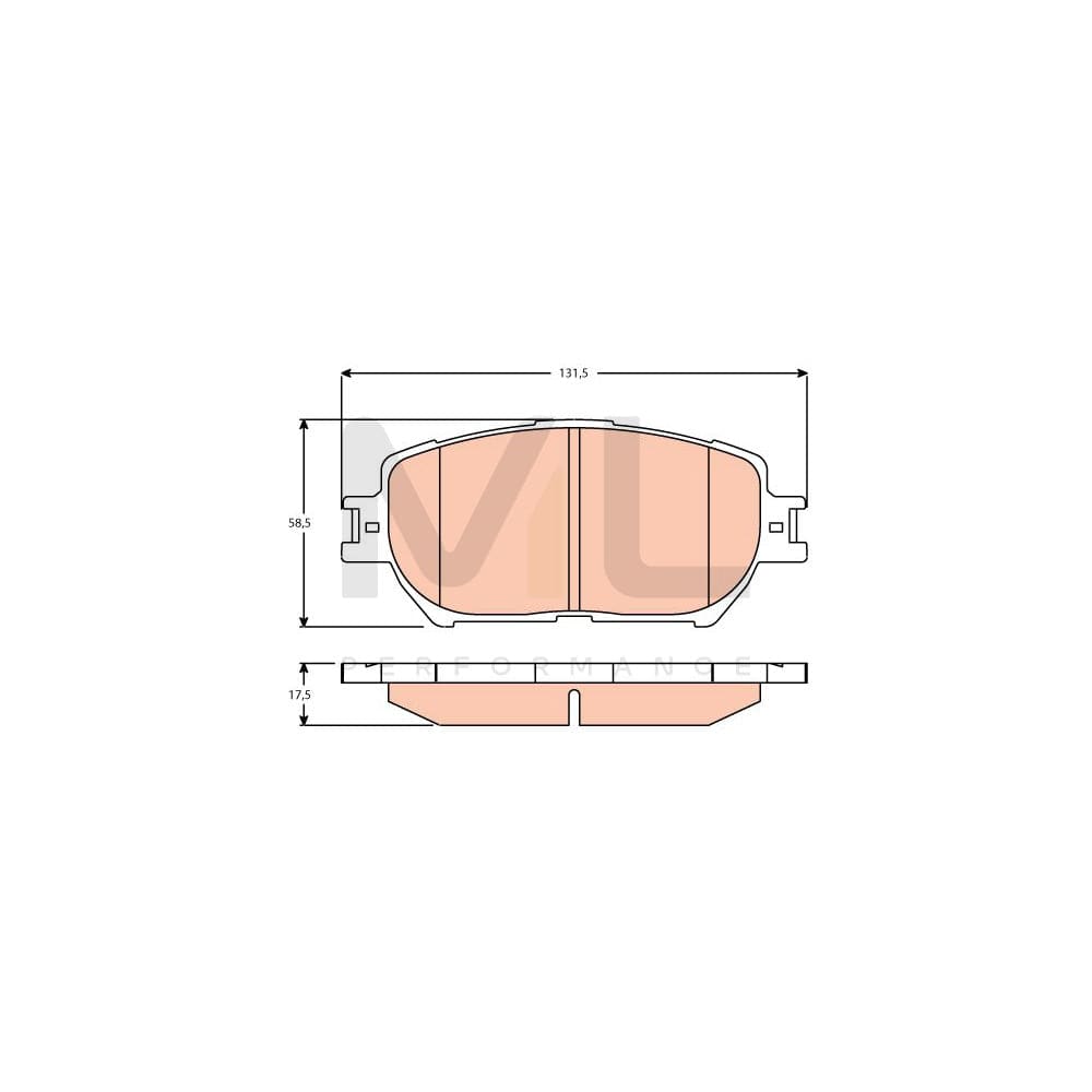 TRW Gdb3628 Brake Pad Set For Toyota Camry V Saloon (_V3_) Not Prepared For Wear Indicator | ML Performance Car Parts