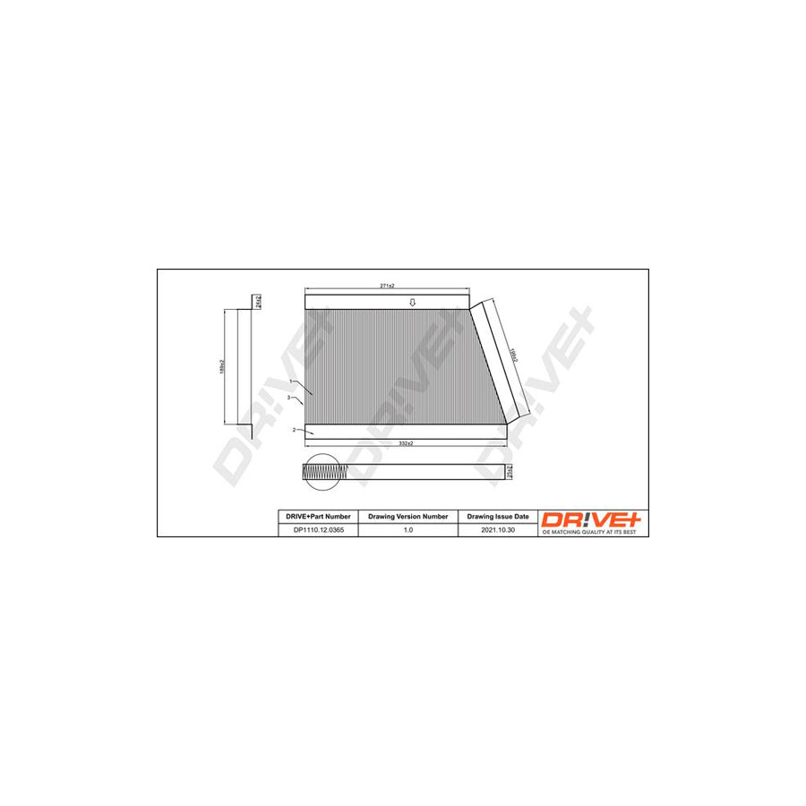 Dr!Ve+ DP1110.12.0365 Pollen Filter | ML Performance UK Car Parts