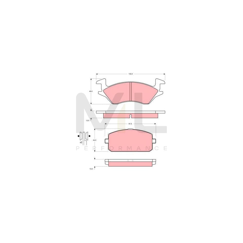 TRW Gdb769 Brake Pad Set For Toyota Starlet Iii Hatchback (P70) Not Prepared For Wear Indicator | ML Performance Car Parts